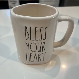 Rae Dunn Cream Mug with 'Bless Your Heart' Text